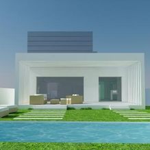 Arquitecto Pedro J. Alonso Robles piscina en exterior de vivienda